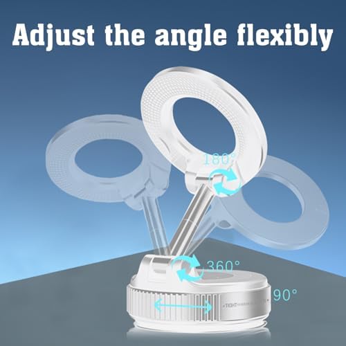 Magnetic Suction Phone Holder,Kitchen Cell Phone Holder,Car Suction Cup Vacuum Magnetic Phone Hholder,Multi-Scene Applicable Cell Phone Holder for iPhone (Black) – Enhanced Compatibility and Speed