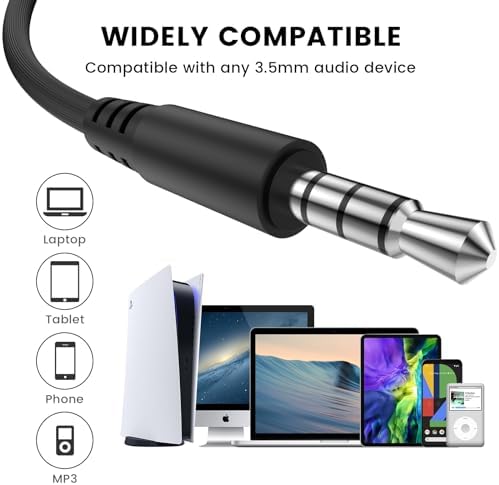 MOSWAG High-Fidelity Wired Earbuds with Built-In Microphone – Universal 3.5 mm Jack Earphones for Smartphones, Laptops, MP3 Players & More – Lightweight, Tangle-Free Design for Ultimate Comfort and Durability