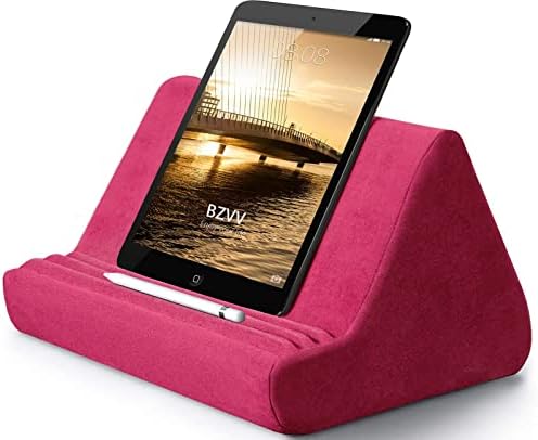 Elevate Your Viewing Experience with the Soft Blues Adjustable Pillow Stand: Ultimate Hands-Free Comfort for Tablets, E-Readers, and Smartphones – Perfect for Cozy Couch or Bedtime Use with Convenient Storage Pocket and Customizable Angles for Optimal Relaxation
