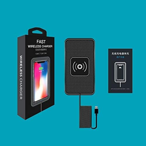 POLMXS 15 W Fast Wireless Car Charging Pad – Universal Qi-Compatible Phone Charging Mat for i Phone 11-15 & Galaxy S21-S24 – Sleek, Compact Design with Advanced Safety Features for Hassle-Free On-the-Go Power Solutions