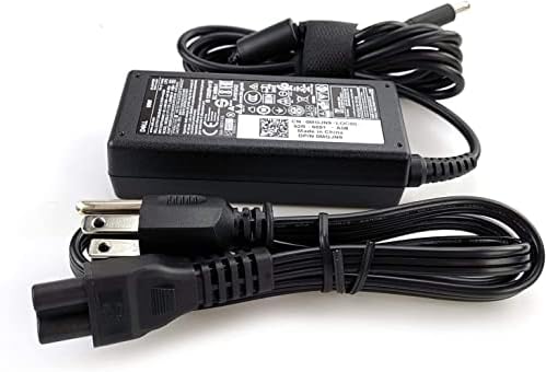 Genuine Dell 65 W AC Power Adapter for Inspiron Series Laptops – Fast Charging with 4.5 mm Connector, Universal Compatibility for 3000, 5000, 7000 Models, Portable Design for On-the-Go Productivity