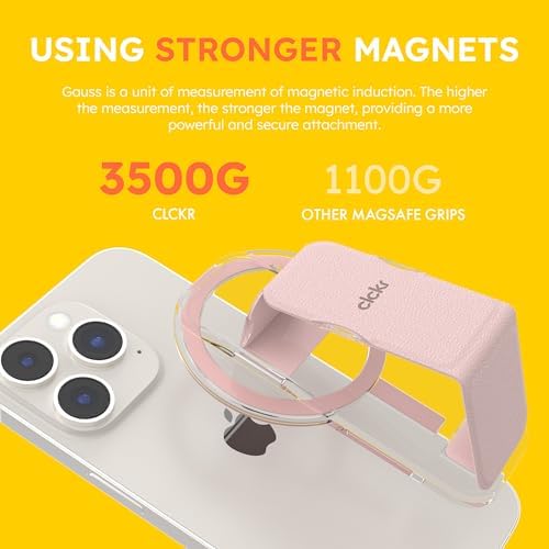 Elevate Your Mobile Experience with the CLCKR Mag Safe 3-in-1 Phone Grip – Lilac – Innovative Grip, Kickstand & Finger Loop Technology for i Phone 16/15/14/13/12, Galaxy S25/S24/S23/S22, and Pixel Devices – Stylish & Durable Accessory for Effortless Compatibility – Ultimate Convenience & Hands-Free Usability for Everyday Adventures – Enhance Your Smartphone’s Functionality Today!