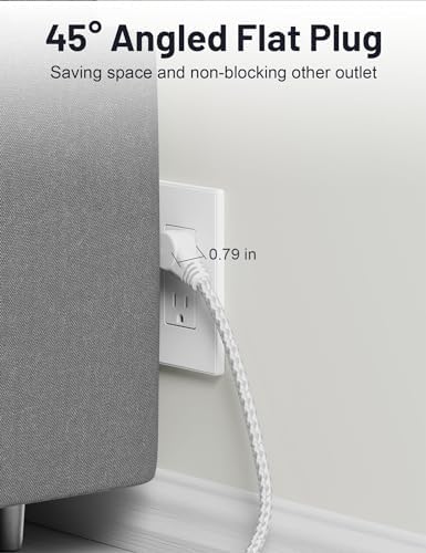 ELEGRP Surge Protector Power Strip with 3 AC Outlets & 3 USB Ports – 65 W Fast Charging USB-C Extension Cord, 5 FT Versatile Charging Station for Home and Office, Compact Design for Safe Device Protection