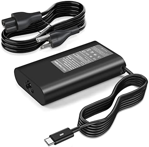 High-Speed 65 W USB-C Laptop Charger for Dell Vostro, XPS, and Latitude Series – Ultimate Compatibility with Enhanced Power Delivery for Efficient Charging and Seamless Connectivity – CE/FCC Certified Adapter for Optimal Performance and Reliability