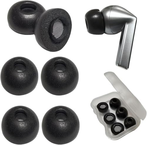 Premium Memory Foam Earbud Tips for Samsung Galaxy Buds3 Pro – Superior Comfort & Noise Isolation Replacement Tips, 3 Pairs in Black, Small Size – Optimize Your Listening Experience with Enhanced Fit and Sound Quality