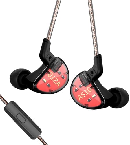 Achieve Studio-Quality Sound with keephifi KZ AS10 IEM Earphones – 5 Balanced Armature Drivers, Ergonomic Noise-Cancelling Design, Detachable Cable for Musicians, Singers & Drummers, Integrated Microphone for Effortless Connectivity and Performance