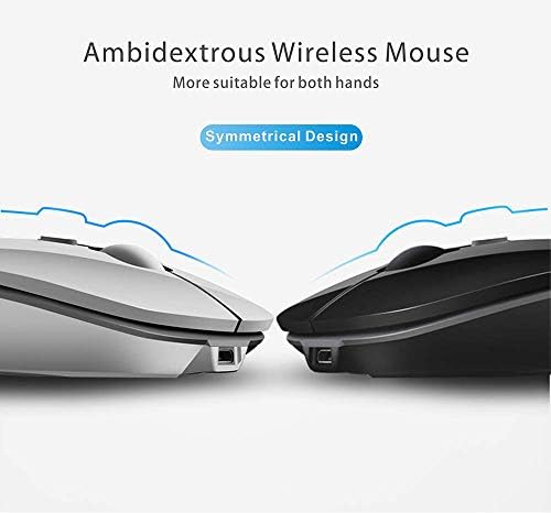 Uciefy Q5 Slim Rose Gold Wireless Mouse – Portable Optical Rechargeable Design with Silent Click, USB Receiver & Type C Adapter for Effortless PC, Laptop & Desktop Compatibility – Elevate Your Workspace with Style & Precision
