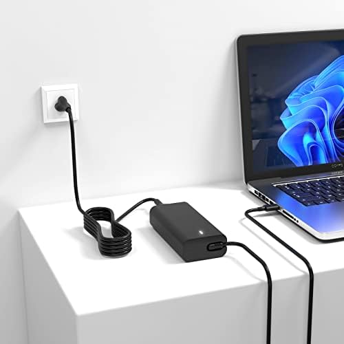High-Speed 65 W USB-C Charger for Dell Latitude & XPS Series – Versatile AC Adapter Compatible with 5520, 5420, 7320, Chromebook 3100, XPS 13 & More – Enhanced Power Delivery & Durability with One-Year Warranty – Optimal for Fast Charging & Reliable Performance