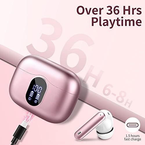 Advanced Bluetooth 5.4 Wireless Earbuds with IP7 Waterproofing and Noise-Canceling Microphone – 36 Hours Playtime for Immersive Stereo Sound During Sports, Travel, and Daily Commutes – Ultimate Comfort and Durability for Active Lifestyles and Music Enthusiasts