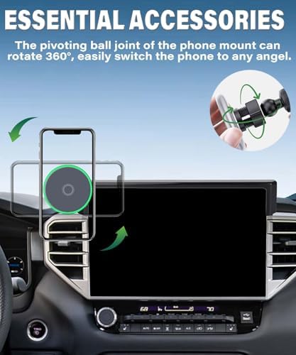 Revolutionize Your Driving Experience with the Premium Car Phone Holder for 2023-2025 Toyota Sequoia & 2022-2025 Toyota Tundra – Seamless 14-Inch Touchscreen Integration, 15 W Fast Wireless Charging, and Hands-Free Navigation for Ultimate Connectivity and Safety on the Road