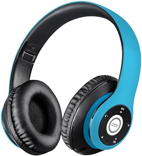 Revolutionize Your Listening Experience with i Joy Wireless Over-Ear Bluetooth Headphones – Foldable Design, Built-in Microphone, FM Radio & Micro SD Slot for Ultimate Versatility in Striking Orange – Exceptional Sound Quality for Music Lovers and Gamers of All Ages