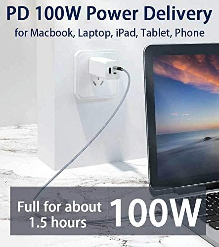 15 FT USB C to USB C Charging Cable – 100 W Fast Power Delivery for i Phone 15 Pro Max, Mac Book Air, i Pad Pro, Samsung Galaxy, One Plus, Google Pixel, PS5 & Xbox – Ultimate Durability and Enhanced Compatibility for Rapid Charging and Data Transfer