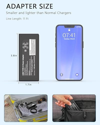 Ultimate 100 W USB-C Universal Laptop Charger with 15 Interchangeable Tips – Fast Charging Power Adapter for Mac Book, Dell, HP, Lenovo, Asus, Acer, Samsung & Chromebook – Global Compatibility with Smart Auto-Detection & Advanced Safety Features