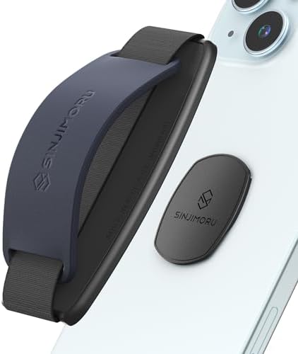 Enhanced Sinjimoru S-Grip Detachable Phone Grip & Kickstand – Versatile Mounting Solution for i Phone & Smartphones with Wireless Charging Compatibility, Anti-Drop Design, and All-in-One Desk Stand Functionality – Perfect for One-Handed Use and Tablet Support – 90-Day Warranty Included