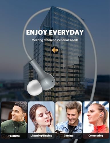 USB Type C Wired Earbuds – Superior Noise Cancelling In-Ear Headphones for i Phone 16 Pro, Samsung Galaxy Z Flip 7 & More – Magnetic Headset with Integrated Microphone for Android and i Pad A16, Pixel 9 – Ultra-Lightweight, Durable Design for Optimal Audio Experience and Long-Lasting Comfort