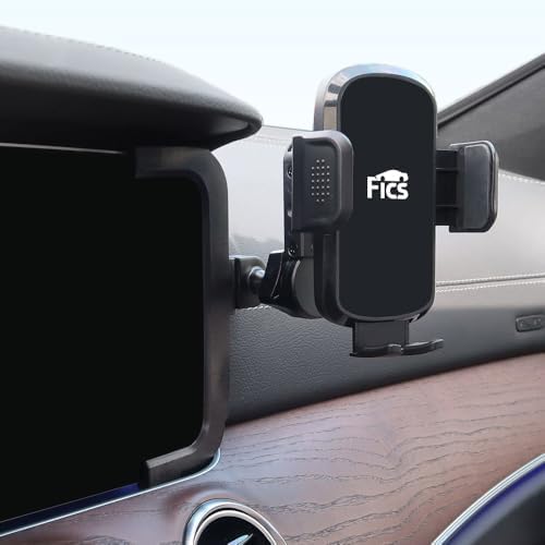 Custom-Fit FICS Car Phone Holder for Mercedes-Benz E-Class (W213) 2017-2023 & CLS (C257) 2019-2023 – Seamless Navigation Mount with 360-Degree Rotation for Enhanced Driving Experience – Premium Interior Accessory for Hands-Free Use and Optimal Device Display