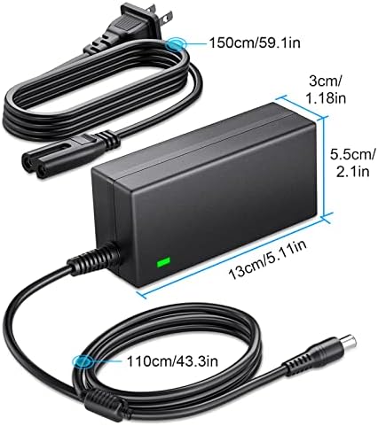 Soul Bay 19 V AC/DC Power Adapter for Samsung Monitors & TVs – 8.6 FT Long Charger Cable for Optimal Performance and Reliability – Compatible with UN32, UN27, UN22 Series & HW-M360 Soundbar – Safe, Efficient Power Supply for Plasma & LED Displays