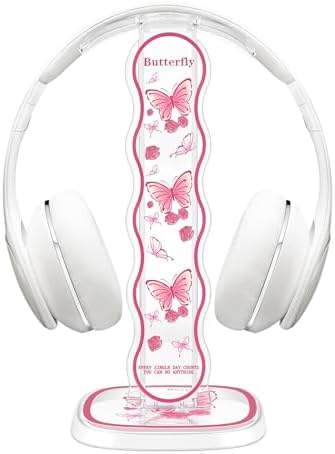 CamyCosy Headphone Holder for Desk, Gaming Headset & Earphone Stand with Tulip Flowers Pattern – Enhanced Compatibility and Speed