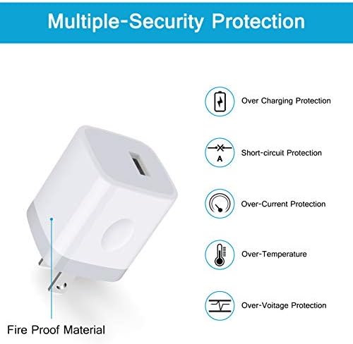 Compact Travel Wall Charger Cube – 3 Pack Single Port USB Power Adapter for Fast Charging – Compatible with Samsung Galaxy S24/S23, Note 20/10, Moto G7/G6, LG Stylo 6/5/4 – Efficient and Reliable Power Solution for On-the-Go Charging