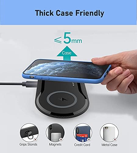 Vchiming 30 W Dual Wireless Charging Station – Fast 2-in-1 Qi Charger for i Phone & Galaxy with Air Pods Compatibility – Elegant White Design with Type C Connectivity for Effortless Charging Anytime, Anywhere