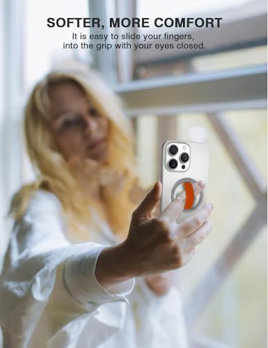 Revolutionary Grat 2 Magnetic Phone Grip Kickstand with Elastic Finger Strap – Ultimate Dual-Sided Magnet Ring for i Phone 16, 15, 14, 13, 12 Pro Max – Secure, Stylish, and Versatile Phone Accessory in Sleek Silver for Enhanced Usability and Hands-Free Experience