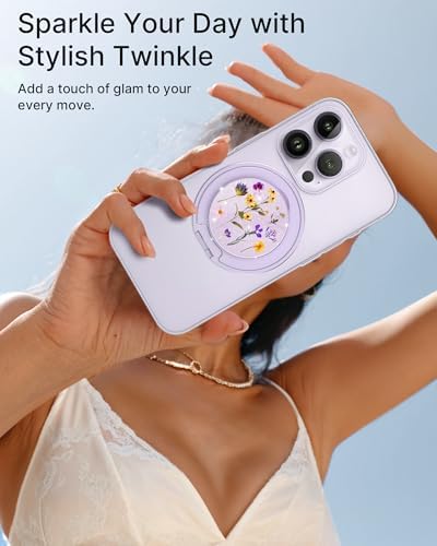 typecase Folding Phone Stand: Foldable Smartphone Holder for Desk – Ultra Thin Adjustable Kickstand – Magnetic Phone Grip Home Desk Accessories Compatible with Phone Tablets – Enhanced Compatibility and Speed