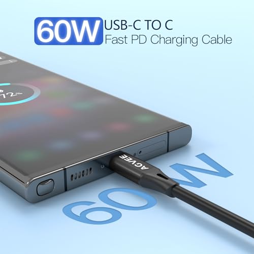 AGVEE 2 Pack 5 ft Coiled USB to USB-C Charging Cables – High-Speed 3 A Fast Charger for i Phone 16/15 Car Play, Galaxy S Series, and Google Pixel – Tangle-Free Design for Effortless Charging in Cars and at Home – USB-IF Certified for Quality and Safety – Durable, Compact, and Ideal for On-the-Go Power Solutions