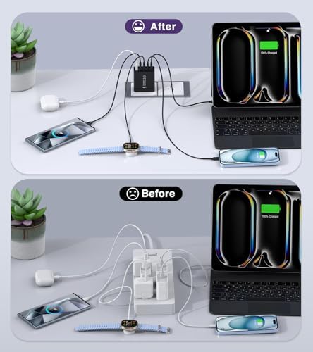 Efficient 50 W Dual USB-C Wall Charger Duo – Rapid Multi-Device Power Adapter for i Phone 16/15/14/13/12, i Pads, and Android Smartphones – Compact Fast Charging Solution for On-the-Go Professionals