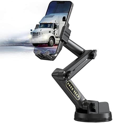 Heavy-Duty Truck Phone Mount with Super Suction Technology – Durable Dashboard & Windshield Holder for All Smartphones – Ultimate Stability for Commercial Drivers – Adjustable Viewing Angles for Safe Navigation – Essential Truck Accessory for Enhanced Driving Experience