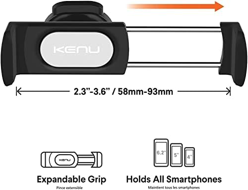 Kenu Airframe+ Premium Car Phone Holder Mount – Versatile 360-Degree Pivot Stand for i Phone, Samsung, and Android – Secure Air Vent Attachment, Expandable Grip for All Smartphone Sizes – Enhance Safety and Connectivity While Driving