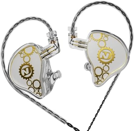 ND Venus High-Fidelity In-Ear Monitor Headphones – Premium Wired Earbuds Featuring 10 mm Dual Magnetic Drivers for Superior Audio Clarity – Ergonomically Designed for Comfort with Detachable Cable and Integrated Mic – Ideal for Gamers and Audiophiles – Versatile 3.5 mm Compatibility for Seamless Sound Connection – Perfect for Extended Listening and Immersive Gaming Experiences