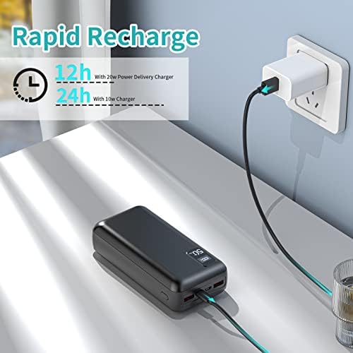 Massive 50000 m Ah Power Bank with 22.5 W Fast Charging – High-Capacity Portable Charger for Quick USB-C Recharges, Triple Output Compatibility, and LED Battery Monitor – Ideal External Battery Pack for All Devices, Perfect for Travel and Outdoor Use