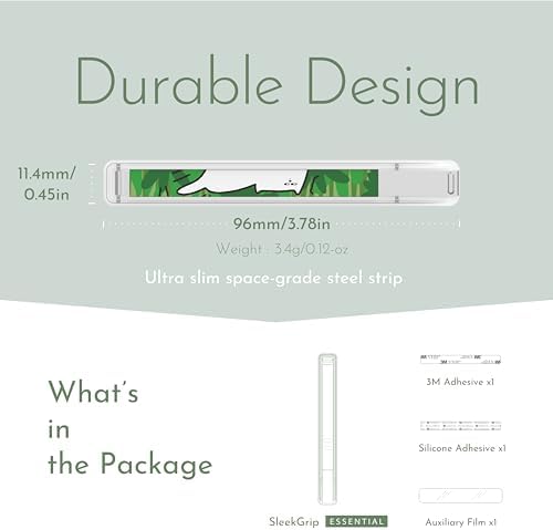 Sleek Strip Ultra-Thin Phone Grip & Kickstand – Lightweight Finger Holder for i Phone & Android – Customizable Loop Design with Dual Viewing Angles – Pocket-Friendly, Strong Adhesive, and Stylish Color Options for Enhanced Mobile Experience