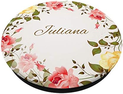 Juliana Name Gift Floral Personalized PopSockets Grip and Stand for Phones and Tablets – Enhanced Compatibility and Speed
