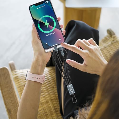 5 FT Multi-Device Charging Cable: Dual Compatibility for Apple Watch and i Phone – Rapid Charge for Series 10, Ultra, SE, All i Phone Models 16-13, Plus Galaxy S24 – Essential Travel Charger for Streamlined Power Management and Versatile Device Use