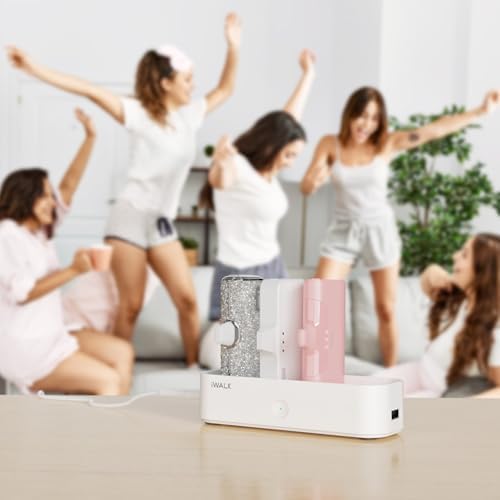 i WALK Family-Sized USB-C Charging Station for Portable Power Banks – Efficient Multi-Device Dock for i Phone & More – Sleek Design, Fast Charging, Enhanced Compatibility – Ideal Home & Office Solution in White