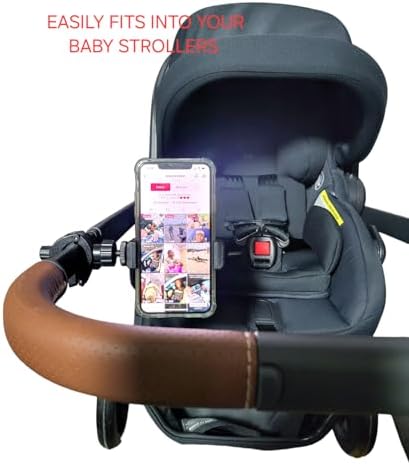 Hands-Free Luggage Phone Holder Mount for Travelers – Versatile Smartphone Accessory for Trolleys, Strollers, and Wheelchairs – Elevate Your Mobility with Quick Access and Adjustable Viewing Angles for i Phone and More