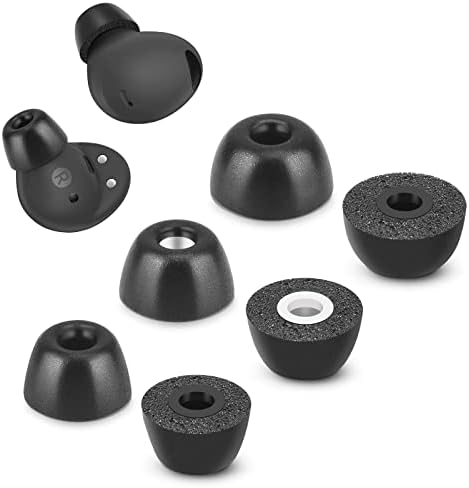 Transform Your Audio Experience with Premium Memory Foam Ear Tips for Samsung Galaxy Buds 2 Pro – Ultimate Comfort, Secure Anti-Slip Design, Noise Isolation, and Convenient Charging Case Compatibility – 3 Pairs (S/M/L, Black) – Elevate Sound Quality and Enjoy Uninterrupted Listening