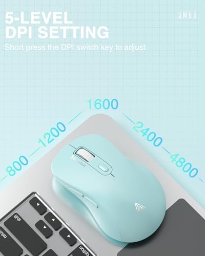 Experience Seamless Precision with the SM66 Green Silent Dual Mode Wireless Mouse – Ergonomic, Rechargeable, and Adjustable DPI Up to 4800 for Ultimate Flexibility in Bluetooth & Wireless Connectivity!
