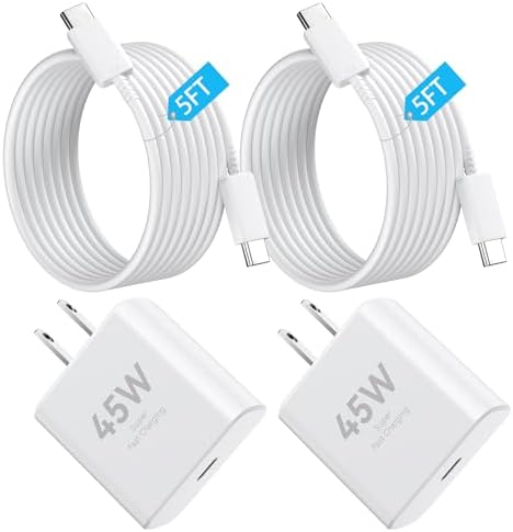 Apple 16 Series 45 W USB-C Rapid Charger with 6.6 ft Type-C Cable – Ultimate Fast Charging Solution for i Phone 16, Galaxy S24/S23, and All USB-C Devices – Compact, Durable, and Safety-Enhanced Power Adapter for On-the-Go Efficiency