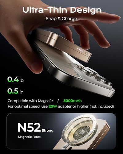 Revolutionary KU XIU 3-in-1 Mag-Safe Wireless Charging Station & Portable Power Bank – 5000 m Ah Fast Charger for i Phone 12-16, Apple Watch Ultra & Air Pods – Ultra-Compact, Foldable Design with Adjustable Viewing Stand for Effortless Travel – Advanced Compatibility & Intelligent Charging Solutions Explore the ultimate charging solution with the KU XIU 3-in-1 Mag-Safe Wireless Charger that seamlessly integrates a powerful 5000 m Ah battery, a versatile stand, and a cutting-edge charging station. Designed for modern travelers, this compact device supports i Phone 12-16 models, Apple Watch Ultra, and Air Pods, ensuring rapid 15 W wireless charging and 20 W PD for USB-C gadgets. The precision-engineered adjustable stand enhances your viewing experience while charging, making it perfect for entertainment on-the-go. Enjoy a sleek, foldable design that fits effortlessly in your pocket or bag, meeting aviation standards for hassle-free travel. With intelligent charging technology, prioritize device safety and longevity while enjoying a charging efficiency of up to 95%. Elevate your charging experience with the KU XIU – the perfect blend of style, practicality, and performance for today’s tech-savvy users.