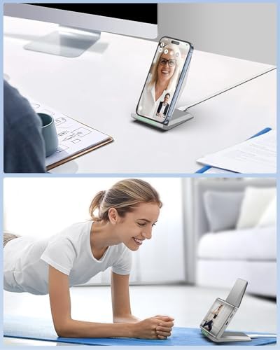 NANAMI Dual Pack Fast Wireless Charging Stands – Qi Certified for i Phone 16/15/14/13/12 Pro Max & Samsung Galaxy S24/S23/S22/S21/S20, Google Pixel Compatible – Effortless Cable-Free Power for All Devices
