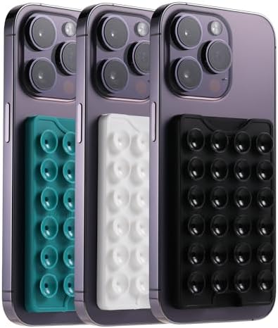 BIAJIYA Phone Sticky Grip Wallet Mount Stick on Suction Mirrors Phone Card Holder Silicone Adhesive Phone Accessory for Tiktok All Smartphones (RoseGold5PC) – Enhanced Compatibility and Speed