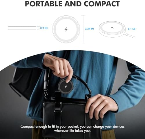 Tri-Pack Magnetic Qi Wireless Charger Pads: 15 W Fast Charging for i Phone 16/15/14/13/12 Series & Air Pods – Travel-Friendly, Multi-Device Charging Solution in Sleek Black – Superior Compatibility & Speed for Home and Office Use