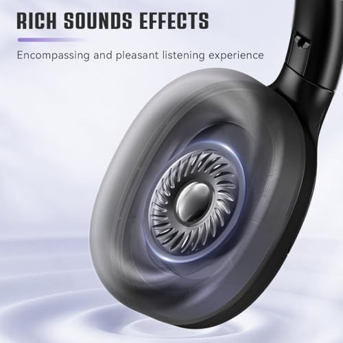 FIFINE X3 Bluetooth Over-Ear Headphones with Enhanced Noise Cancellation – 65-Hour Battery Life for Ultimate Listening Freedom – Ultra-Soft Cushions Perfect for Music, Gaming, and Travel – Compatible with i Phone, Android, and Tablets – Immerse Yourself in Superior Sound Quality