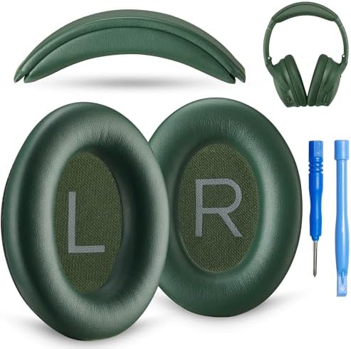 Ultimate Comfort Upgrade Kit: Premium Replacement Ear Pads & Headband Cushions for Bose Quiet Comfort 2023 Models (QC45, QCSE, QC35 II) – Easy DIY Installation in Elegant White Smoke for Superior Sound Quality and Long-lasting Durability