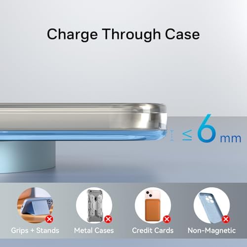 Minthouz Qi2 Magnetic Wireless Charger – 15 W Fast Charging for i Phone 16/15/14/13/12 Series & Air Pods, Sleek Magnetic Charging Pad for Qi-Enabled Devices, Effortless Power Boosts & Streamlined Design, Perfect for Home & Travel, No Adapter Required, Modern Black Finish