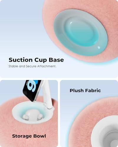 Viozon Phone Holder for Bed, Magnetic Pillow Stand, Compatible with 4-7″ Phone/Kindle with Small Storage, Removable Suction Base for Stability, Idea for Kindle Reading and Video Watching On Bed,Grey – Enhanced Compatibility and Speed