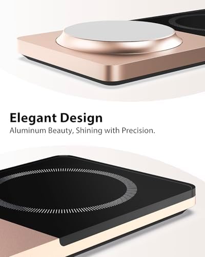 Innovative 2-in-1 Wireless Charging Station for i Phone & Air Pods – Foldable Mag Safe Charger Stand for i Phone 12-16 & Air Pods, Portable Design, Enhanced Magnetic Alignment for Fast Charging, Sleek & Space-Saving Solution for Home & Office Use