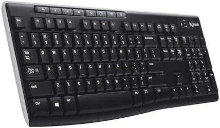 Logitech K270 Wireless Keyboard – Full-Size, 2.4 GHz Connectivity, 8 Multimedia Keys, 2-Year Battery Life, Stylish Rose Color for PCs and Laptops – Ultimate Comfort and Reliability for Productive Workspaces